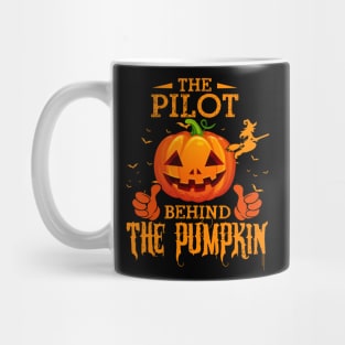 Mens The CHEF Behind The Pumpkin T shirt Funny Halloween T Shirt_PILOT Mug